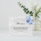 バジェット悔やみや弔慰シルバーブルー感謝してい写真you (スタンド正面)