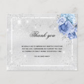 バジェット悔やみや弔慰シルバーブルー感謝してい写真you (正面)