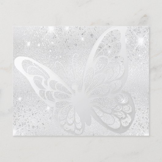 バジェット悔やみや弔慰シルバー感謝していバタフライユー (裏面)