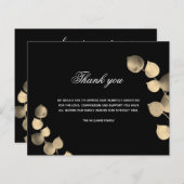 バジェット悔やみや弔慰ブラック・ゴールデン・ユーカリ写真 (正面/裏面)