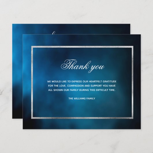 バジェット悔やみや弔慰ブルー感謝していスカイ撮影 (正面/裏面)