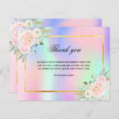 バジェット悔やみや弔慰レインボー感謝していユー写真 (正面/裏面)