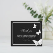 バジェット悔やみや弔慰黒い蝶の写真感謝していあなた (スタンド正面)