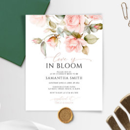 バジェット愛は開花ブライダルシャワー招待