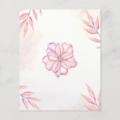 バジェット愛は開花ブライダルシャワー招待 (裏面)