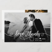バジェット愛感謝していと結婚の感謝紙 (正面/裏面)