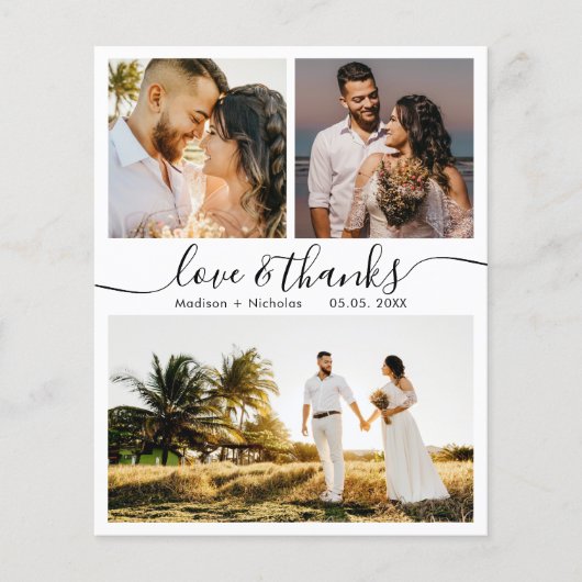 バジェット感謝していコラ結婚ージのサンキューフライヤー チラシ (正面)