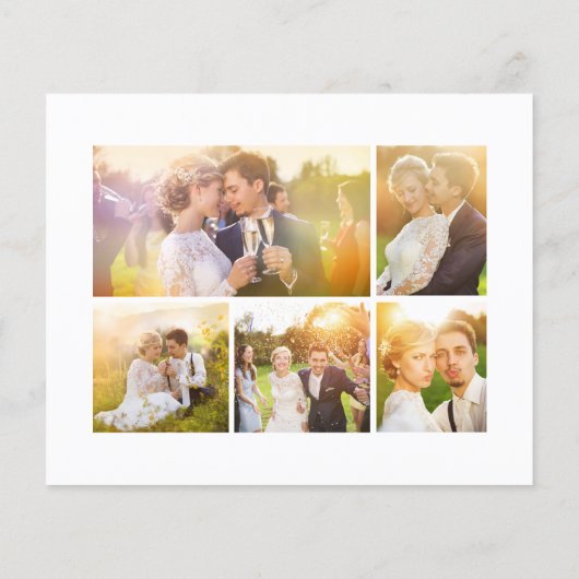 バジェット感謝していラヴ5枚の写真が結婚ありがとう (裏面)