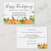 バジェット感謝新しいホームカボチャ移動カード ノートカード (正面/裏面)