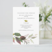 バジェット感謝祭招待状の葉 招待状 (スタンド正面)