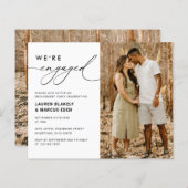 バジェット我々は写真婚約した婚約パーティ招待状 (正面/裏面)