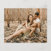 バジェット我々は写真婚約した婚約パーティ招待状 (裏面)