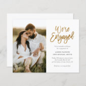 バジェット我々は写真婚約した婚約招待状 (正面/裏面)