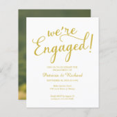 バジェット我々は婚約した婚約パーティ招待状 (正面/裏面)