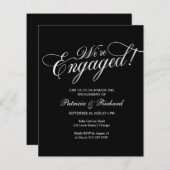 バジェット我々は婚約した婚約パーティ招待状 (正面/裏面)