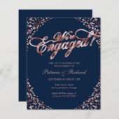 バジェット我々は婚約した婚約パーティ招待状 (正面/裏面)