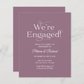 バジェット我々は婚約した婚約パーティ招待状 (正面/裏面)
