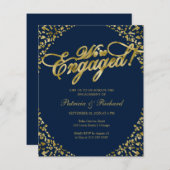 バジェット我々は婚約した婚約パーティ招待状 (正面/裏面)