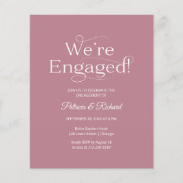 バジェット我々は婚約した婚約パーティ招待状