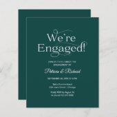 バジェット我々は婚約した婚約パーティ招待状 (正面/裏面)