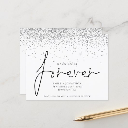 バジェット我々は永遠にシルバーグリッター救日を決定した (正面/裏面インサイチュ)