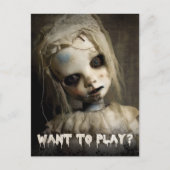 バジェット所持ドールアダルトハロウィーン招待状 インビテーションポストカード (正面)