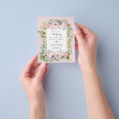 バジェット手頃ピンク赤面ピンクフローラ結婚ズ チラシ (手)