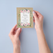 バジェット手頃ピンク赤面ピンクフローラ結婚ズ チラシ (手)