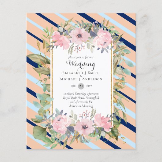 バジェット手頃ピンク赤面ピンクフローラ結婚ズ チラシ (正面)