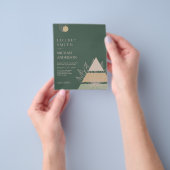 バジェット抽象芸術エメラルドグリーンパンパスグラス結婚ズ チラシ (手)