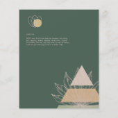 バジェット抽象芸術エメラルドグリーンパンパスグラス結婚ズ チラシ (裏面)