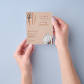 バジェット抽象芸術セージベージュパンパスグラス結婚ズ チラシ (手)