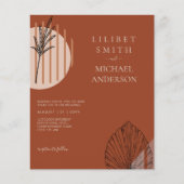 バジェット抽象芸術テラコッタパンパスグラス結婚ズ チラシ (正面)