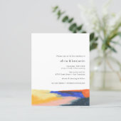 バジェット抽象芸術フラワーアート結婚式招待状 (スタンド正面)