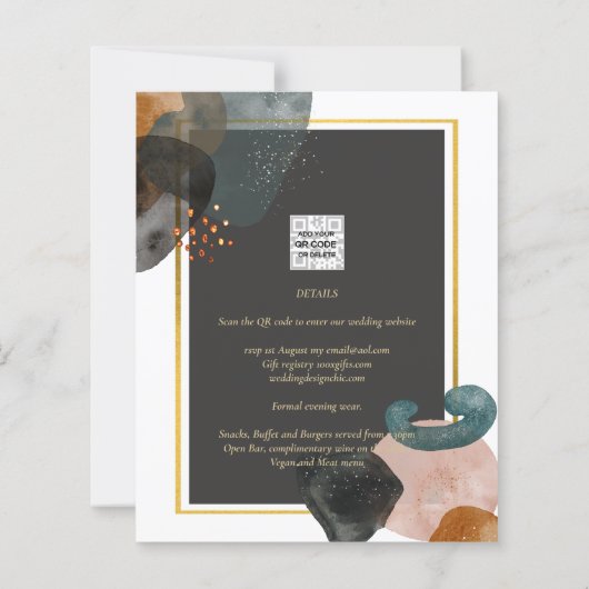 バジェット抽象芸術モダンアースア結婚ート (裏面)