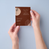 バジェット抽象芸術ラストベージュパンパスグラス結婚ズ チラシ (手)