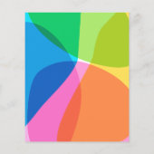 バジェット抽象芸術レインボーベビーシャワー招待状 (裏面)