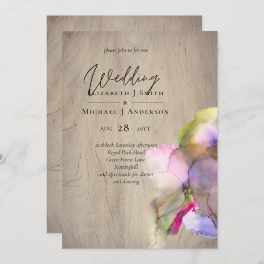 バジェット抽象芸術レインボー結婚パープル (正面/裏面)