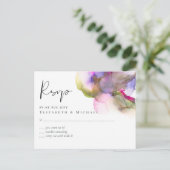 バジェット抽象芸術レインボー結婚パープル ポストカード (スタンド正面)