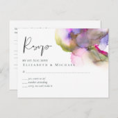 バジェット抽象芸術レインボー結婚パープル ポストカード (正面/裏面)