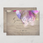 バジェット抽象芸術レインボー結婚パープル ポストカード (正面/裏面)