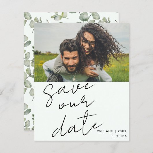 バジェット救Our Date Sage Green Photo 結婚's (正面/裏面)