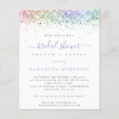 バジェット数々のカラーグリッターブライダルシャワー招待 (正面)