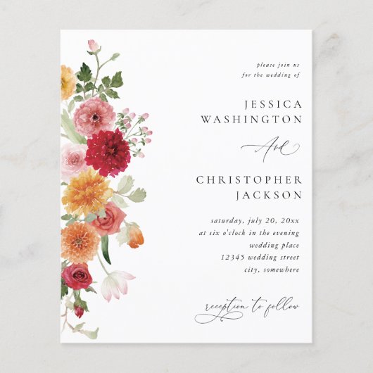 バジェット数々のサマーカラーフローラ結婚ズ (正面)