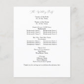 バジェット数々のサマーカラーフローラ結婚式 プログラム2 (裏面)