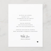 バジェット数々の写真シンプルの結婚サンキューカード チラシ (裏面)