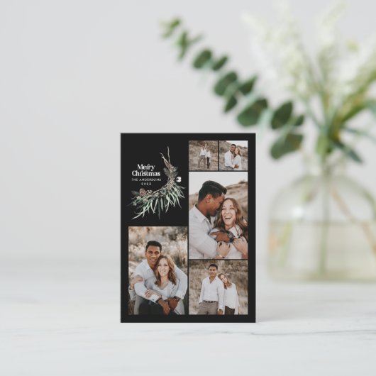 バジェット数々の写真植物学の素朴な黒い休日 エンクロージャーカード (スタンド正面)