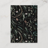 バジェット数々の写真植物学の素朴な黒い休日 エンクロージャーカード (裏面)