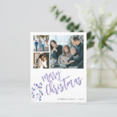 バジェット数々の6写真メリークリスマスホリデーカード (スタンド正面)