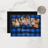 バジェット新しいホームホリデイズブループレイド3写真の移動 ノートカード (正面/裏面インサイチュ)
